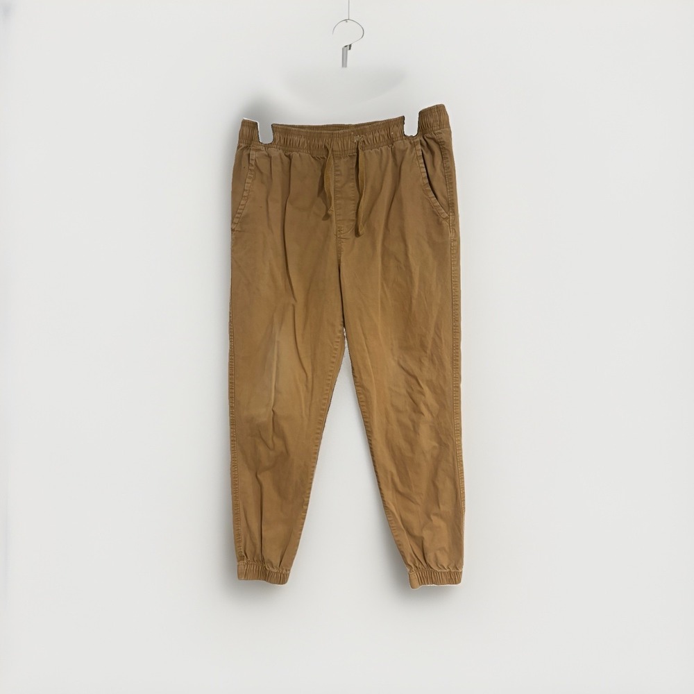 AEROPOSTALE Tan Khaki Pull-On Jogger Pants Elastic Waist Casual MEDIUM F173